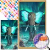 >SALE<5D DIY Full Round Drill Partial AB Diamond Painting Butterfly Elephant 45x75cm