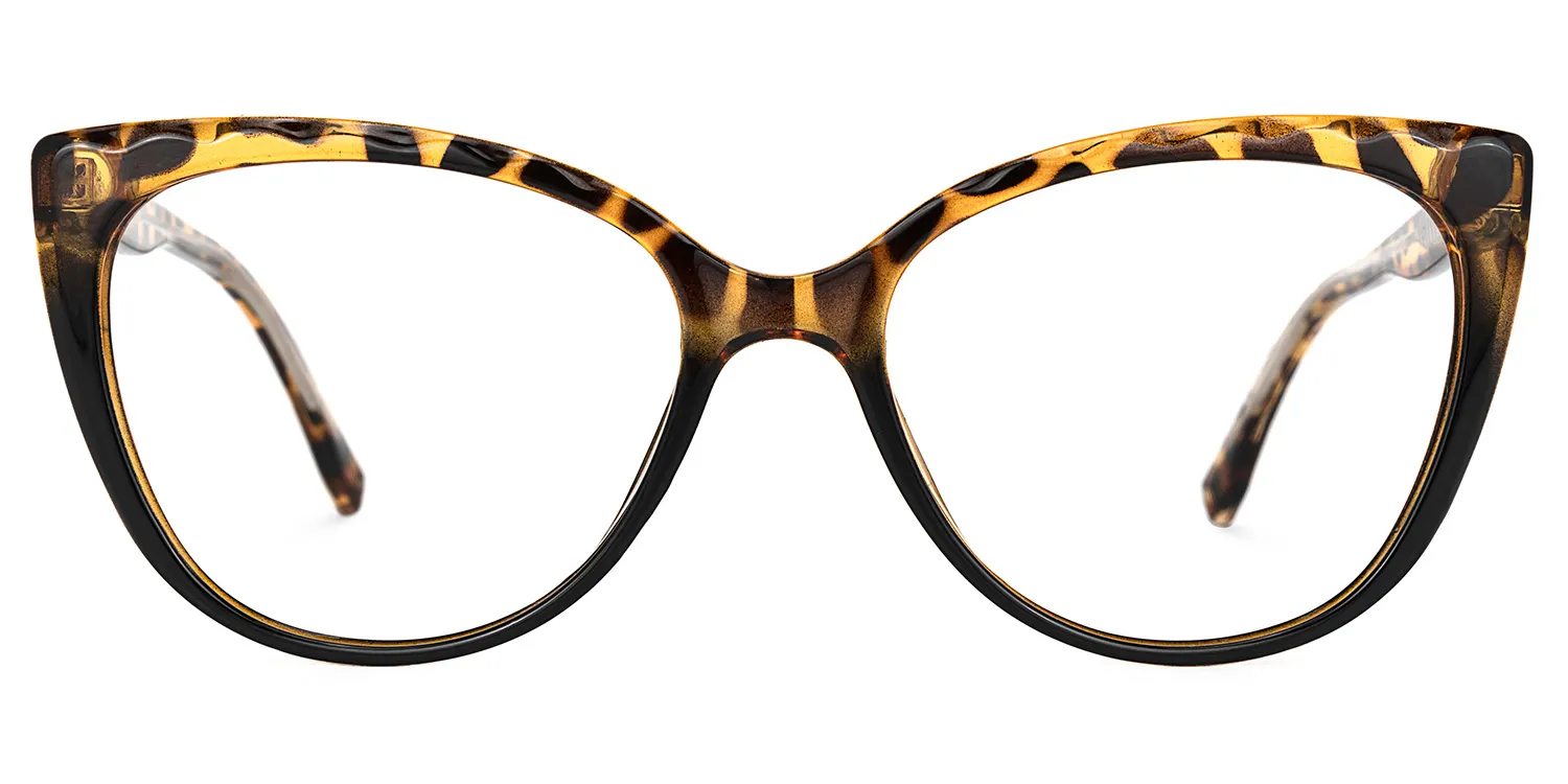 Patti Gelb-Tortoise Cateye Brille Gelb-Tortoise
