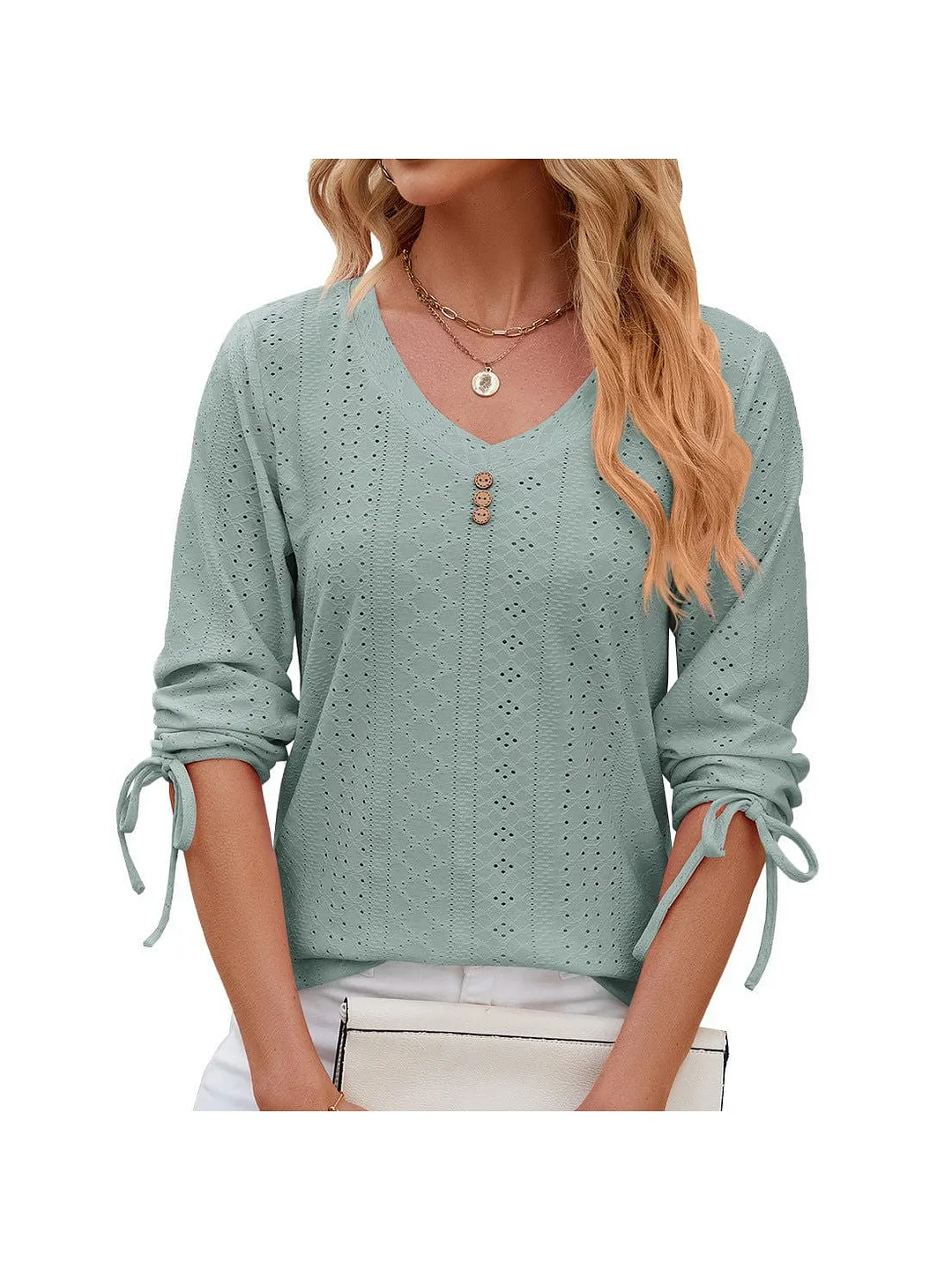 Grey Ribbed Knit Top with Short Sleeves