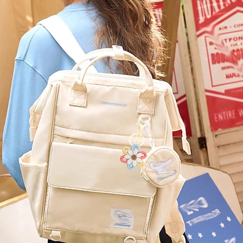 Cute Sweet Flower Yarn Metal Unisex Bag Pendant Keychain