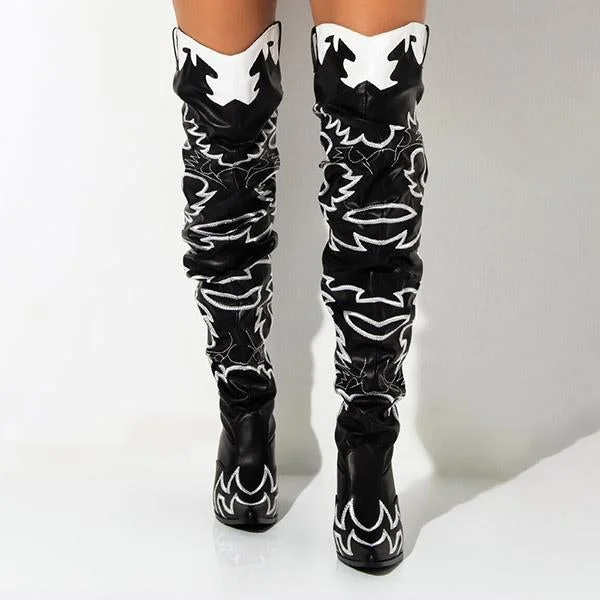 Western Over The Knee Boots