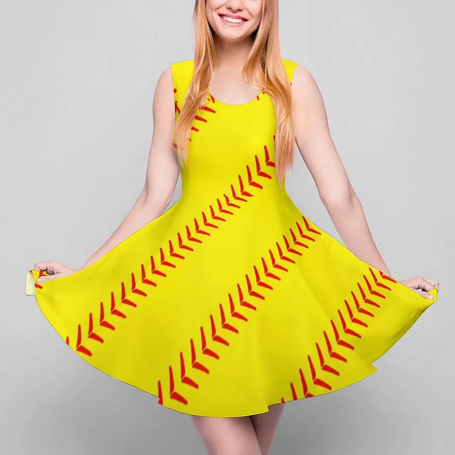 yellow skater dresses Yellow Skater Dress Short Sleeve