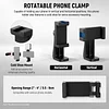 Camera Slider Dolly with Ball Head and Phone Clamp, 4-Wheel Desktop Dolly Manual Skateboard, 360&deg; Panorama, Compatible with DSLR Camera Camcorder GoPro iPhone and Android Smartphone