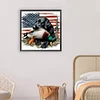 American Flag And Hound Round Diamond Diamond Painting 30*30cm