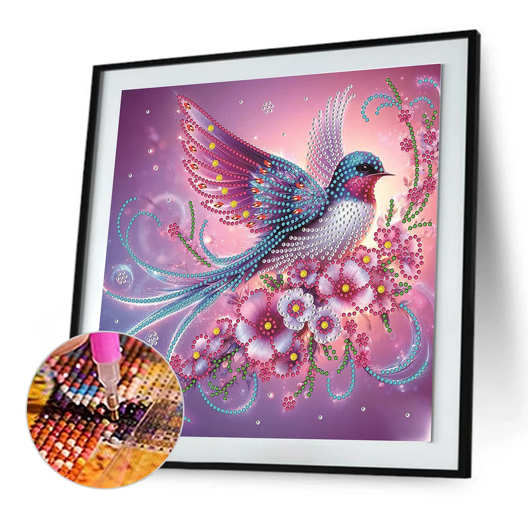 Bluebirds - Partial Special Shaped Drill Diamond Painting Kits (Canvas|30*30cm)