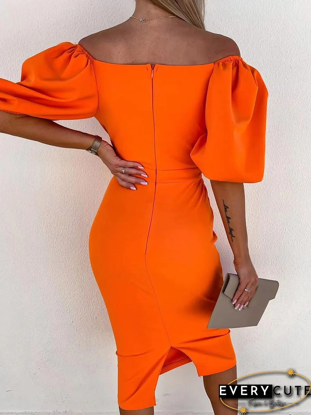 Women Elegant Short Puff Sleeve V-Neck Dress Summer Fashion Solid Color Ladies Slim Waist Dress With Belt Female Vestdios