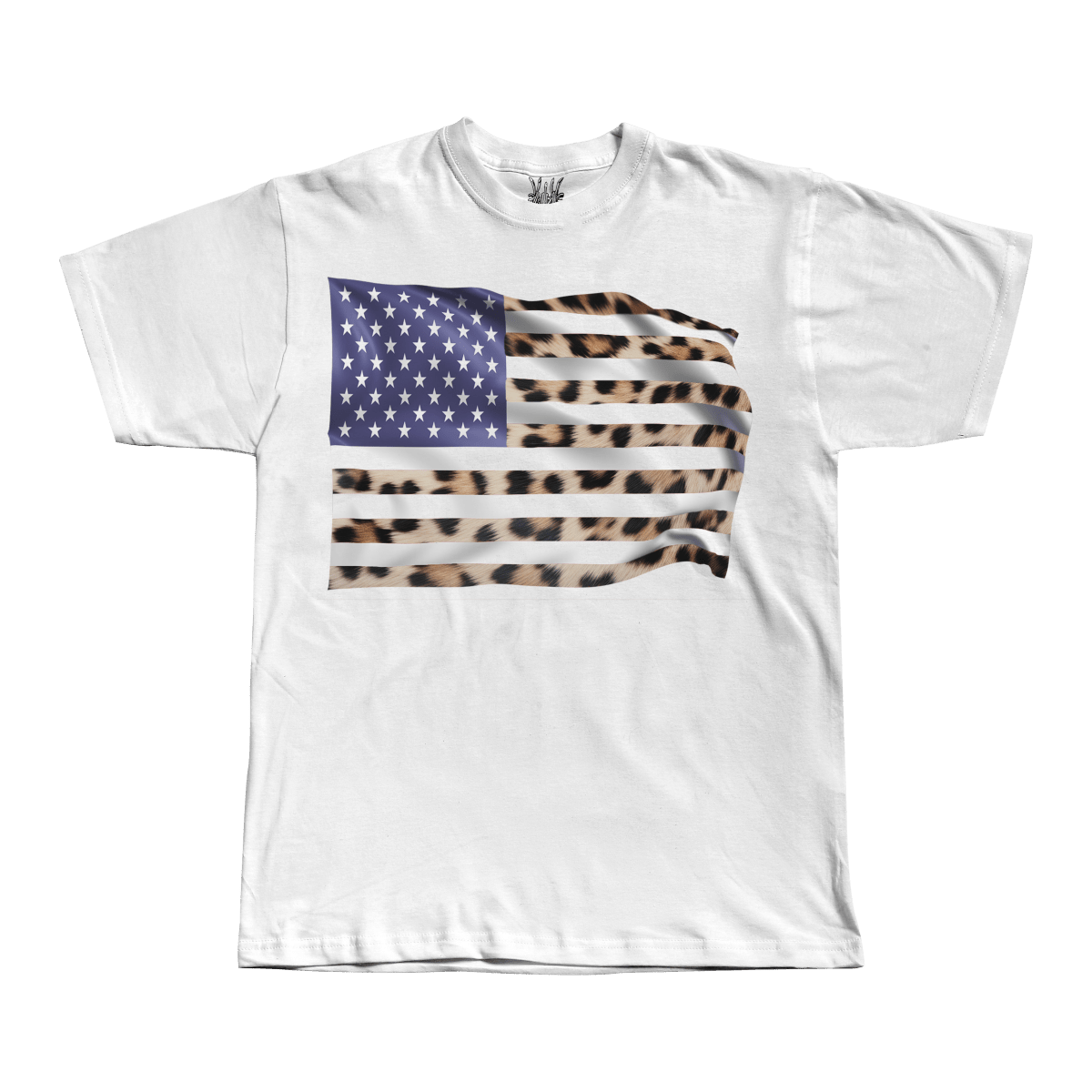 Leopard Print USA Flag Tee