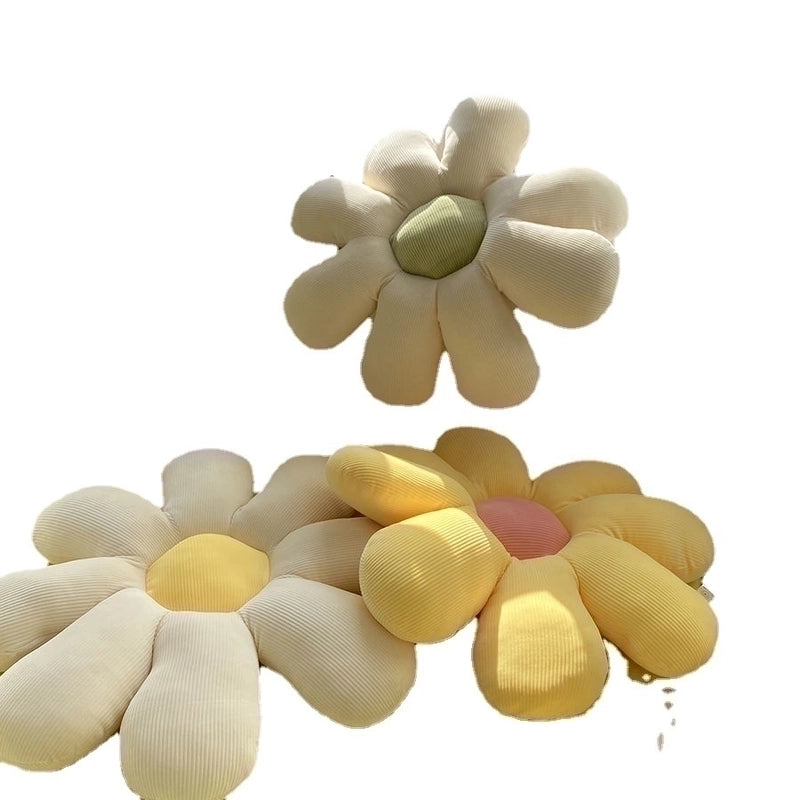 Pastoral Solid Color Plush Seat Cushion