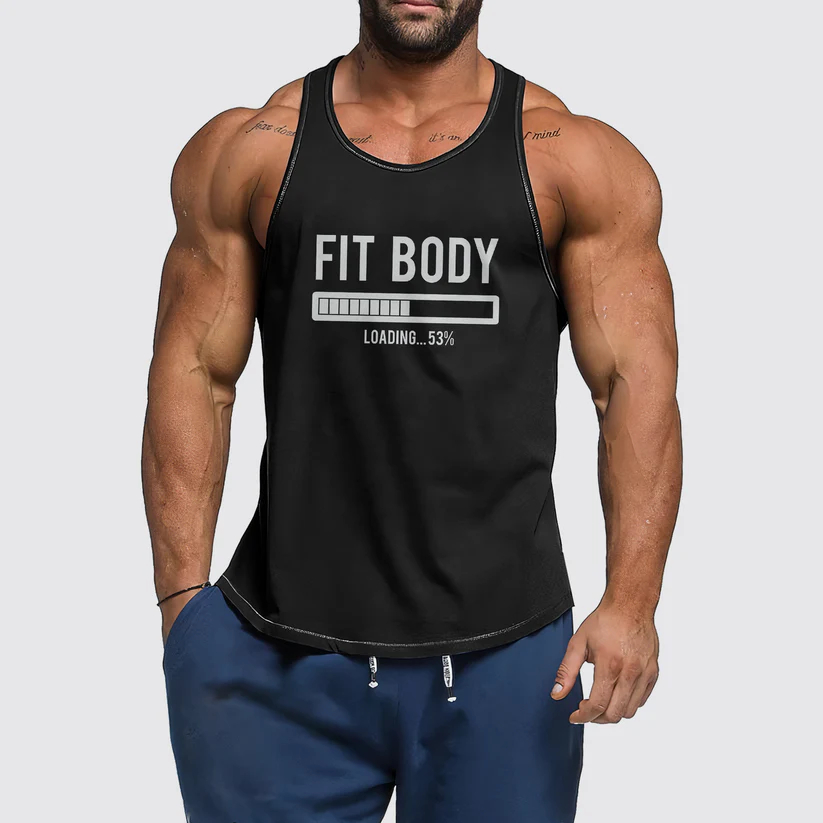 FIT BOBY Men's Printed Fitness Tank Top