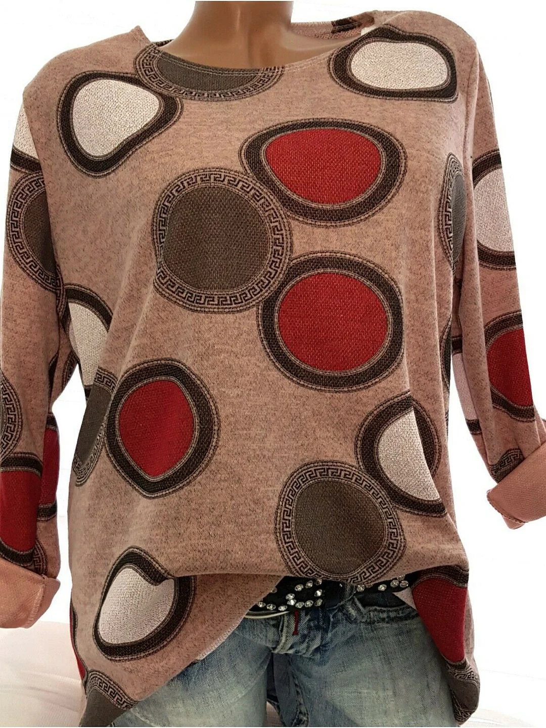 Women Half Sleeve V-neck Solid Color Dress