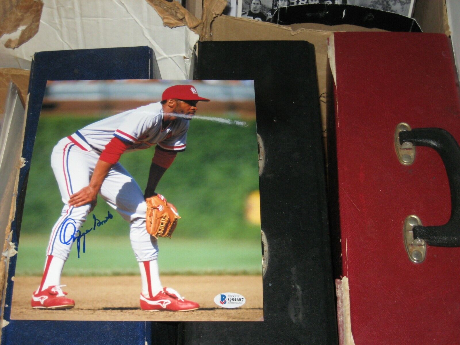 OZZIE SMITH ST LOUIS CARDINALS SIGNED AUTOGRAPHED 8X10 Photo Poster painting BAS/COA #Q84687