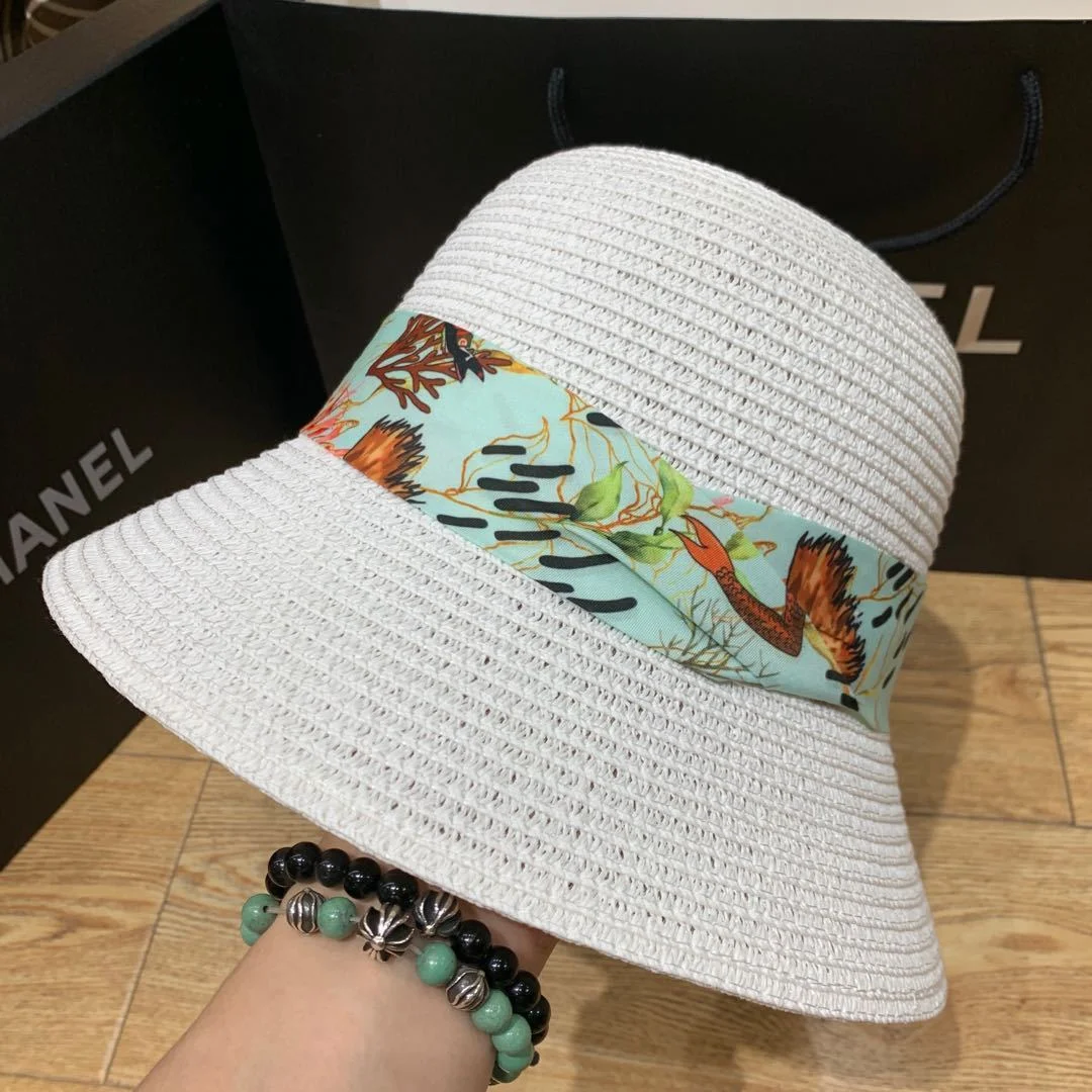 Women's Sun Straw Hats UV Protection Hats UPF 50 with Mermaid Strap