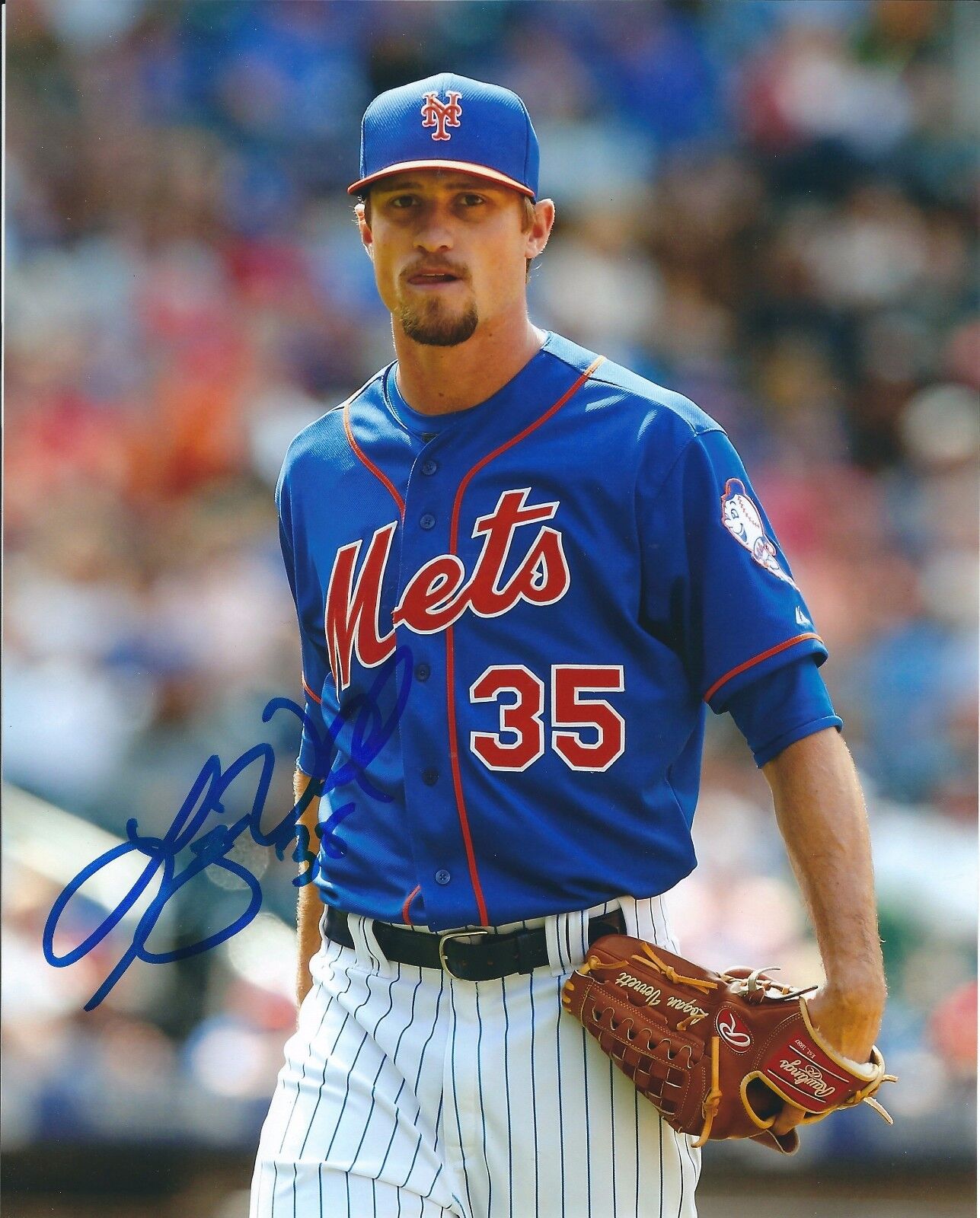 AUTOGRAPHED Logan Verrett New York Mets 8X10 Photo Poster painting - COA