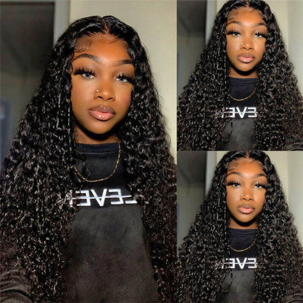 Water Wave 200% Density 6X6 Invisible HD Lace Closure Wig Lace Closure Wig Human Hair Wig 