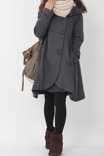 Commuter Solid Color Long Sleeve Coat