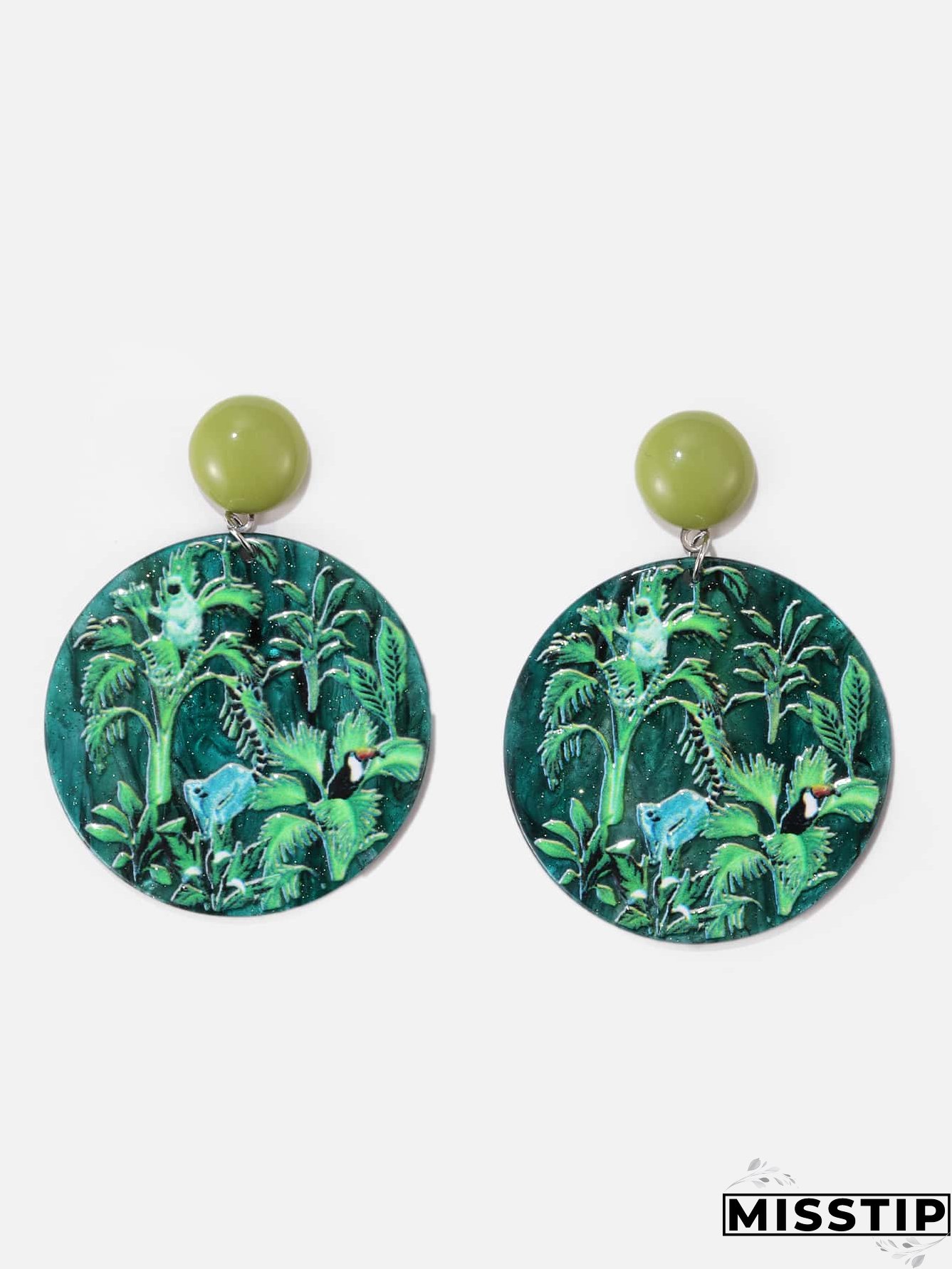 Acrylic Round Earrings