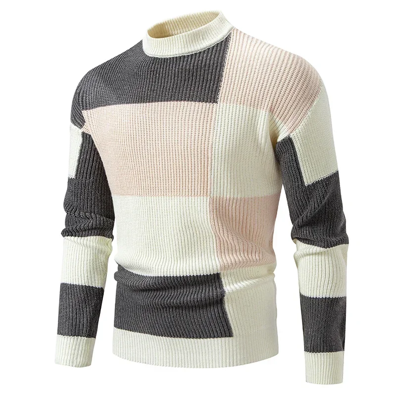 Klilasyofee Multicolor Knit Sweater – Warm and Stylish Men’s Autumn Winter Tops  