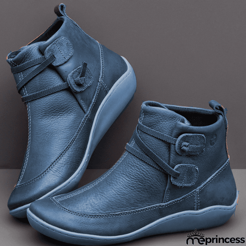 Women's Braided Strap Flat Heel All Season Boots