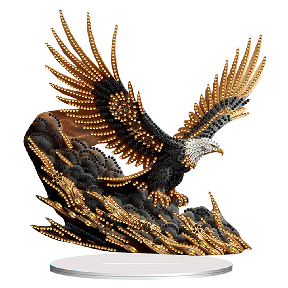 Acrylic Special Shape Black Cloud Eagle Diamond Painting Desktop Decors