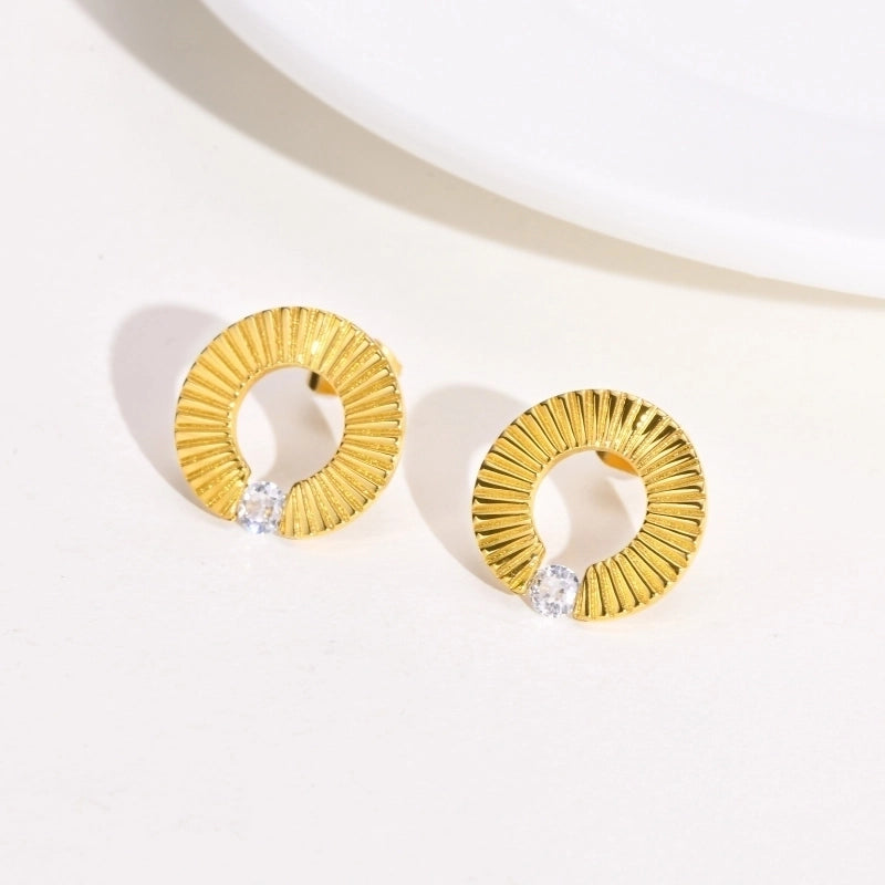 1 Pair Minimalist Solid Color Plating 201 Stainless Steel Stainless Steel Earrings