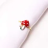 Cute Red Golden Mushroom Catering Napkin Ring