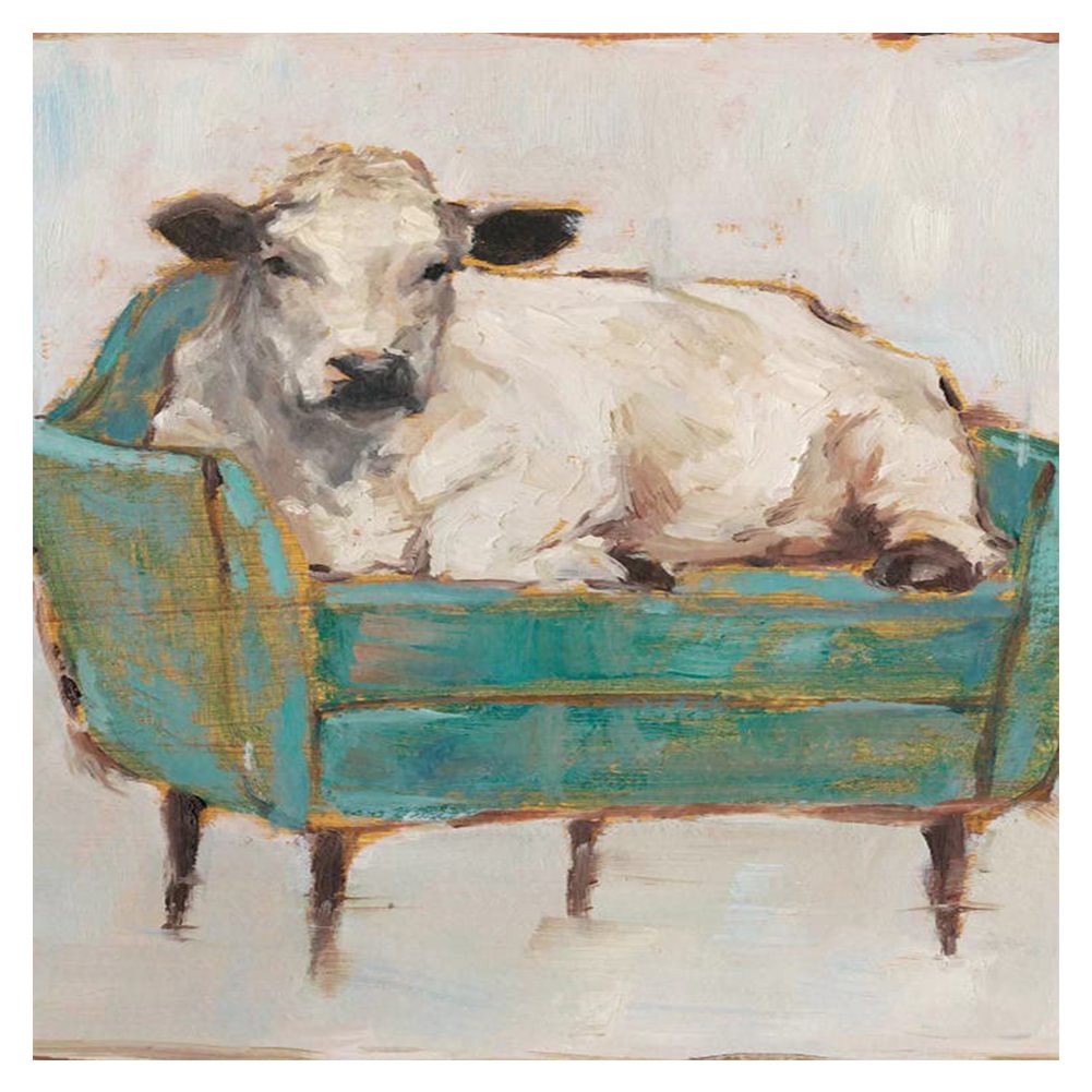 Cow Lying On The Sofa(20*20 CM)Painting By Numbers