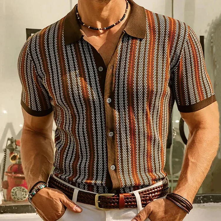 Men's Fashion Simple Knit Shirt