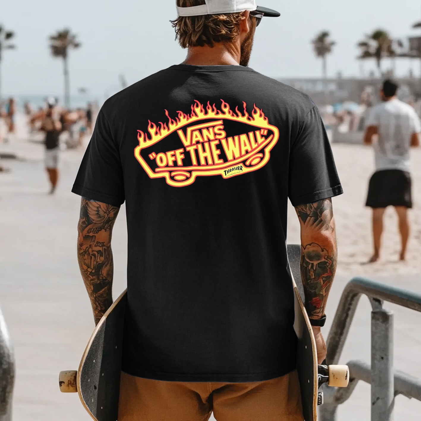Unisex Vintage Surf Print Knit Lightweight Mesh Surf T-Shirt - Perfect For Summer Outdoors / TECHWEAR CLUB / Techwear