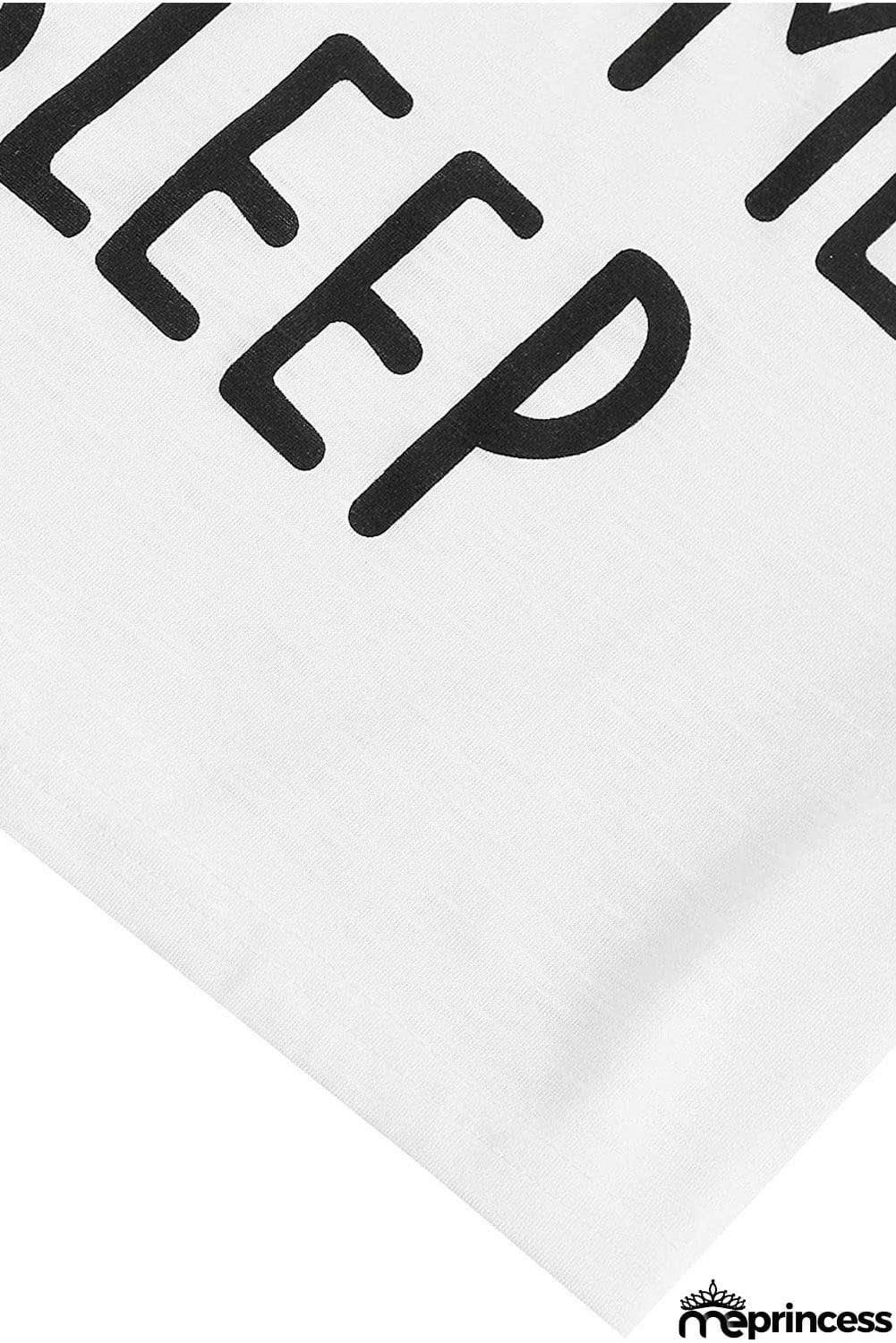 White Eyelash Slogan Tee and Drawstring Shorts Lounge Set