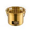 Home Stainless Steel Outdoor Mini Charcoal Stove Portable Round Barbecue Grill