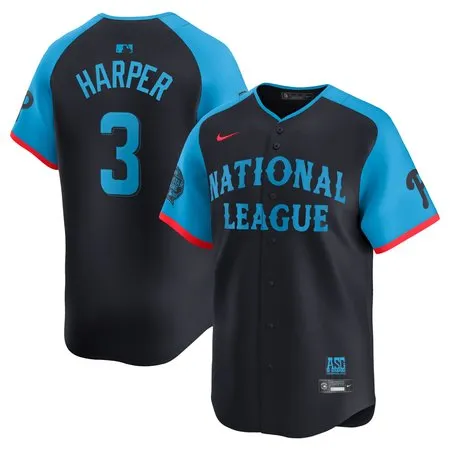 Men's National League Bryce Harper  Navy 2024 MLB All-Star Game Limited Player Jersey
