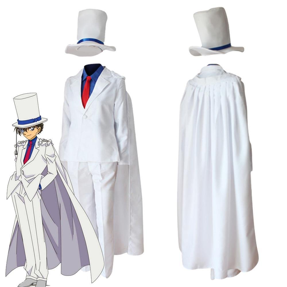Detective Conan Kid The Phantom Thief Magic Kaito Kuroba Kaito Uniform Cosplay Costume
