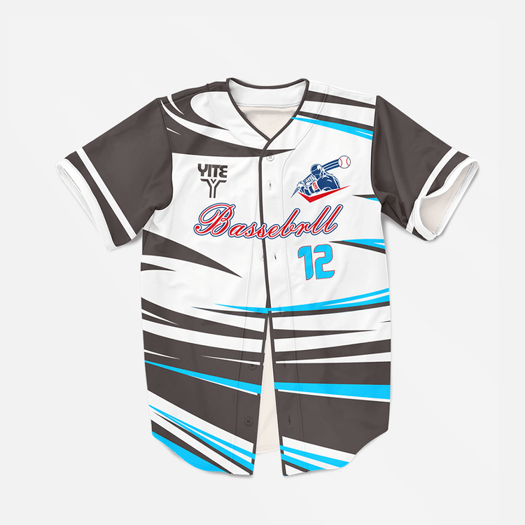 YITE |XBQ25-001 -Blue And Gray Baseball Uniform