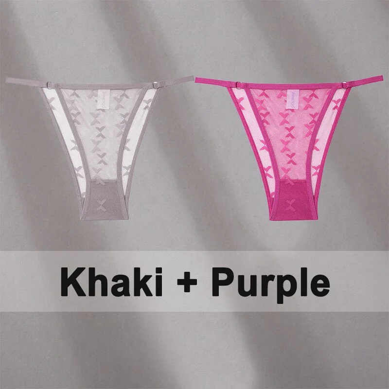 Billionm Lace Panties for Women Solid Color Intimates Underwear Perspective Low Waist Underpants Female Soft Breathbale Lingerie