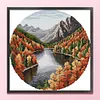 Autumn Lake-11CT Stamped Cross Stitch 37*37cm/14.57*14.57in tapestrymarket