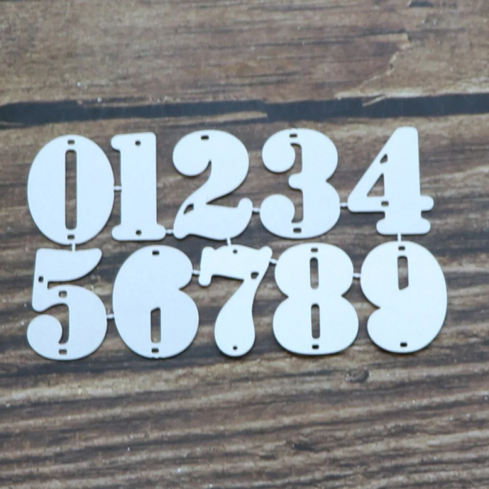 Metal Steel Cutting Dies Number Set Frame Stencils for Making Scrapbooking DIY Album Paper Embossing Cards