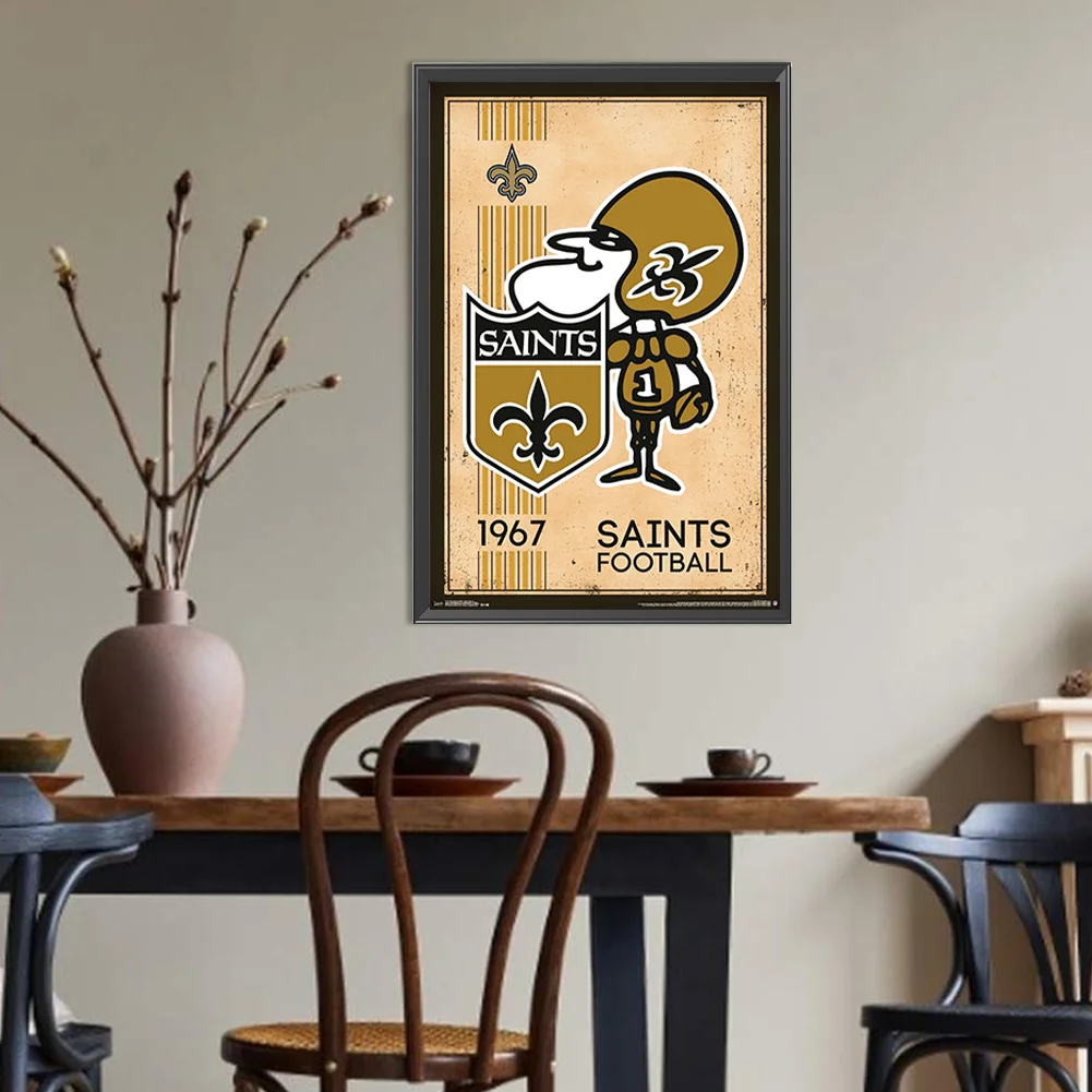 Diamond Painting - Full Round Drill - New Orleans Saints(Canvas|30*45cm)