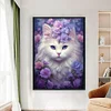 Cat Flower - 11CT Stamped Cross Stitch 40*60cm