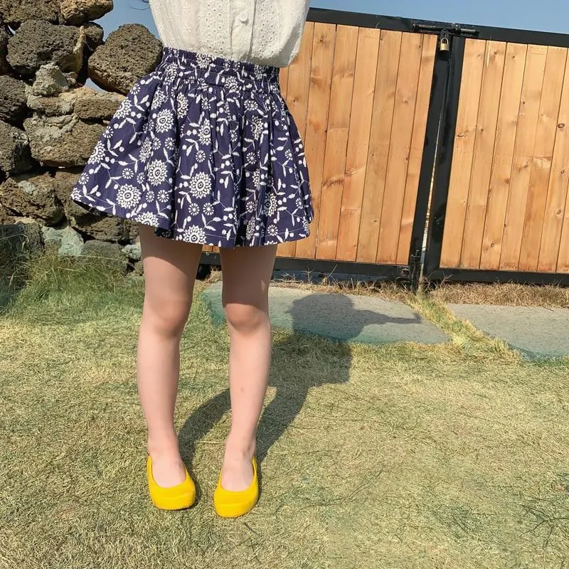 2-8T Summer Floral Shorts For Girls Toddler Kid Baby Clothes Loose Flower Print Skirt Shorts Cute Sweet Lovely Beach Trousers