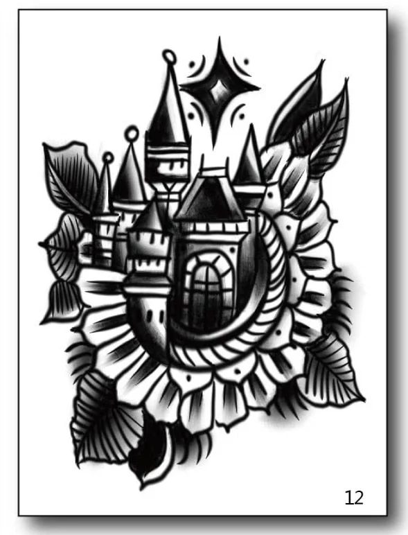 temporary tatoo men horror king tiger temporary tattoo boy waterproof hand tatoo rose mouth robot tattoo sticker water transfer