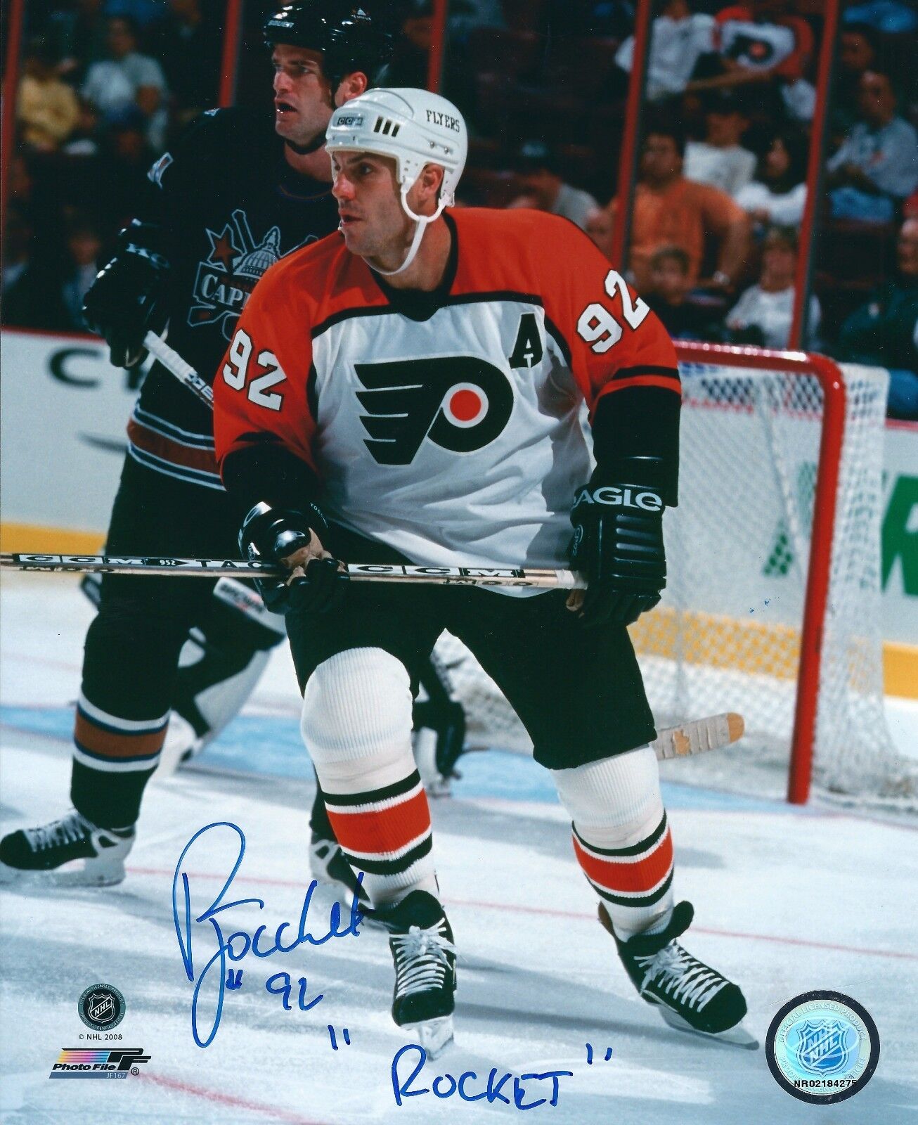 Signed 8x10 RICK TOCCHET Philadelphia Flyers Autographed Photo Poster painting - COA