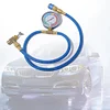 Car AC Air Conditioning R134A Refrigerant Recharge Hose w/ Pressure Gauge
