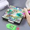 (US Local)Owl Diamond Painting Memo Pad Holder with 160 Sheets of Paper for DIY Art Craft