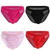 Low Waist Breathable U Convex Bag Sexy Transparent Mesh Briefs