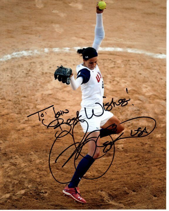 CAT OSTERMAN Autographed Signed OLYMPIC USA SOFTBALL Photo Poster paintinggraph - To John