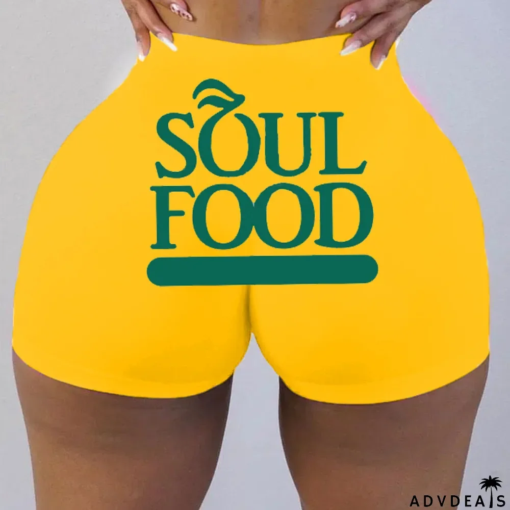 Orange Green Fashion Print Patchwork Skinny High Waist Pencil Positioning Print Bottoms