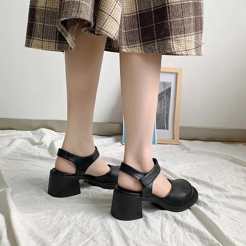 women's shoes cute shoes woman pumps korean vintage shoes low heel women mary jane shoes lolita platform heels zapatos de mujer