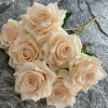 7 Stems Large 10cm Diamond Rose Artificial Flower Bunch