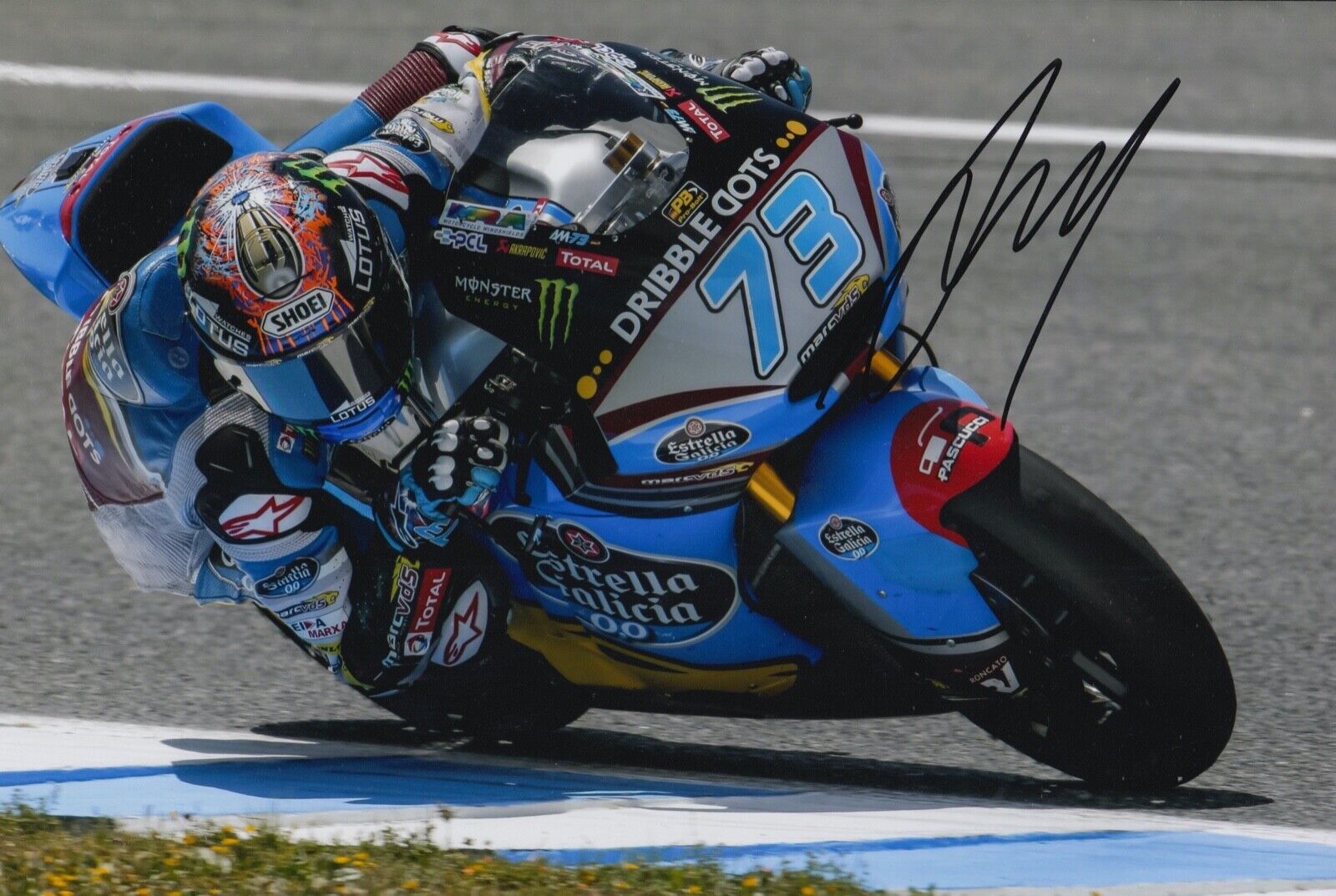 Alex Marquez Hand Signed 12x8 Photo Poster painting MotoGP Autograph Estrella Galicia Moto2 7