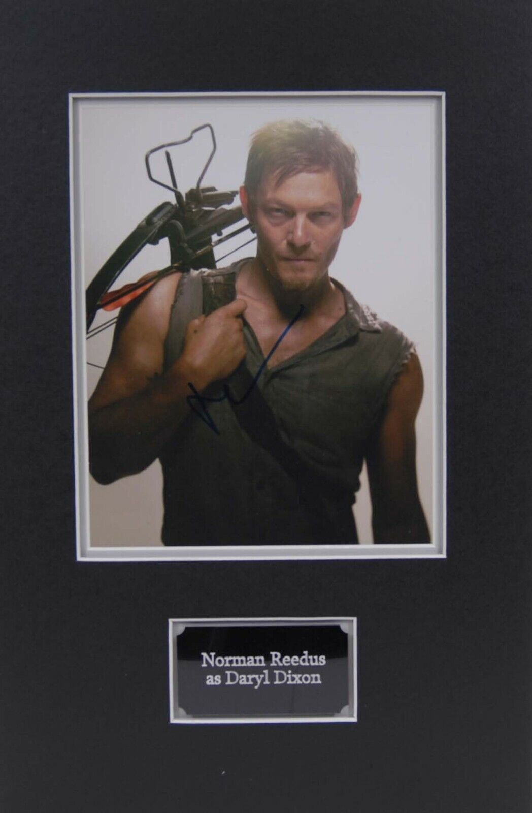 Norman REEDUS Signed Mounted 10x8 Photo Poster painting AFTAL COA Daryl DIXON The Walking Dead